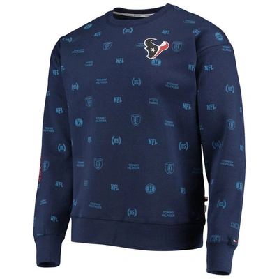 Shop Tommy Hilfiger Navy Houston Texans Reid Graphic Pullover Sweatshirt