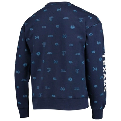 Shop Tommy Hilfiger Navy Houston Texans Reid Graphic Pullover Sweatshirt