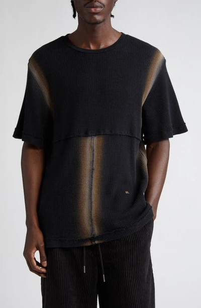 Shop Eckhaus Latta Lapped Thermal T-shirt In Sable