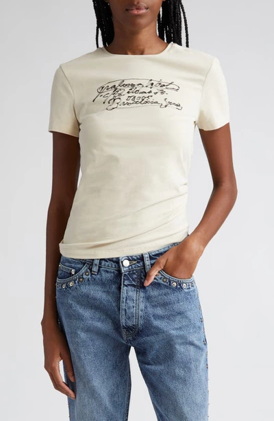 Shop Paloma Wool Aquila Stretch Organic Cotton Graphic T-shirt In Ecru