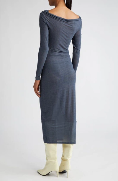 Shop Paloma Wool Suarez Check Long Sleeve Dress In Medium Blue