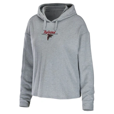 Shop Wear By Erin Andrews Heathered Gray Atlanta Falcons Pullover Hoodie & Pants Lounge Set In Heather Gray