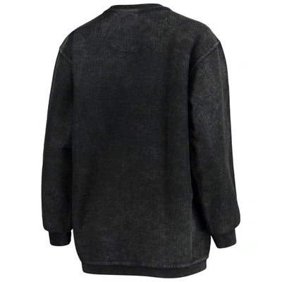 Pressbox Black Oregon State Beavers Comfy Cord Vintage Wash Basic Arch Pullover Sweatshirt In Black