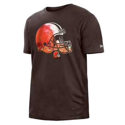 Shop New Era Brown Cleveland Browns 2022 Sideline Ink Dye T-shirt