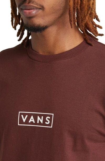 Shop Vans Classic Easy Logo Graphic T-shirt In Bitter Chocolate-marshmallow