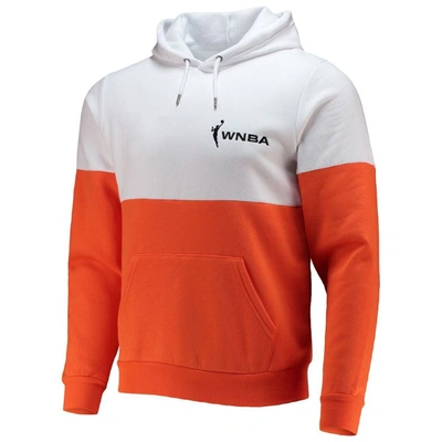 Shop The Wild Collective Orange/white Wnba Colorblock Pullover Hoodie