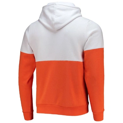 Shop The Wild Collective Orange/white Wnba Colorblock Pullover Hoodie