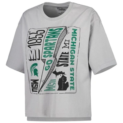 Shop Pressbox Silver Michigan State Spartans Rock & Roll School Of Rock T-shirt