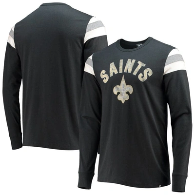Shop 47 ' Black New Orleans Saints Franklin Rooted Long Sleeve T-shirt