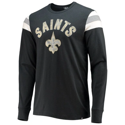 Shop 47 ' Black New Orleans Saints Franklin Rooted Long Sleeve T-shirt