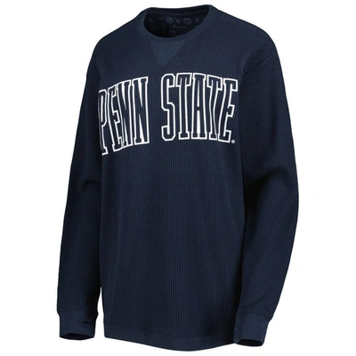 Shop Pressbox Navy Penn State Nittany Lions Surf Plus Size Southlawn Waffle-knit Thermal Tri-blend Long S