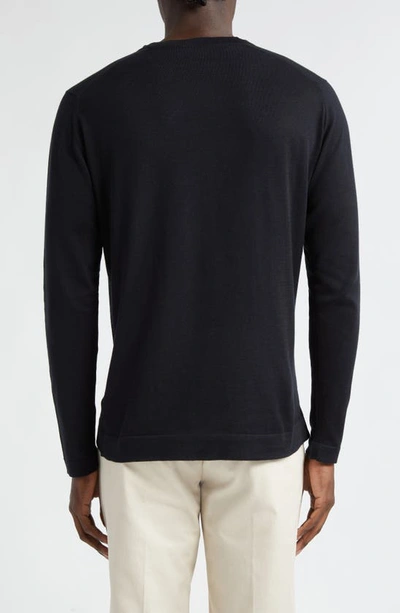 Shop John Smedley Weatherby Cotton Sweater In Black