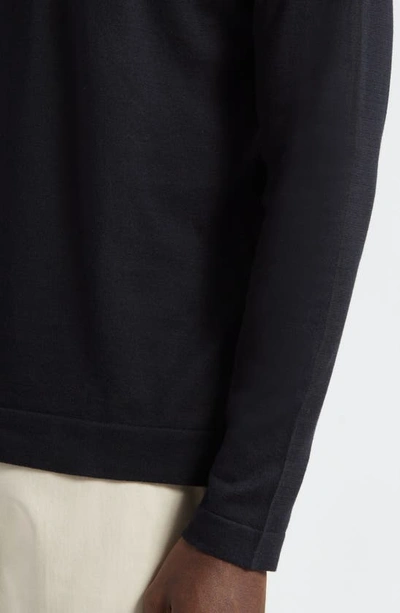 Shop John Smedley Weatherby Cotton Sweater In Black