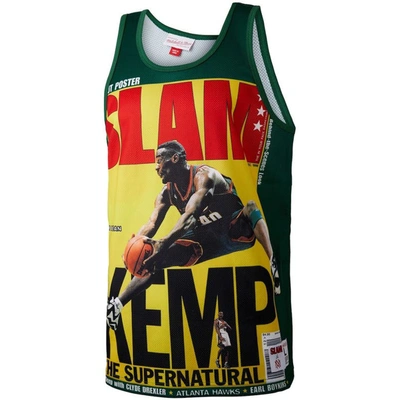 Shop Mitchell & Ness Shawn Kemp Green Seattle Supersonics Slam Player Tank Top
