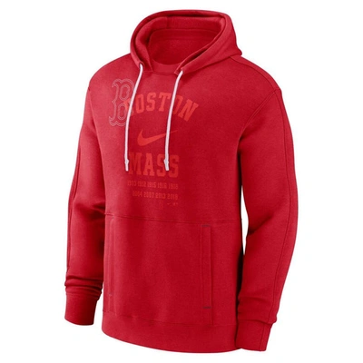 Shop Nike Red Boston Red Sox Statement Ball Game Pullover Hoodie