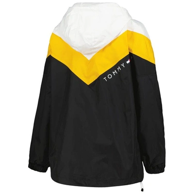 Shop Tommy Hilfiger Black/gold Boston Bruins Staci Half-zip Windbreaker Jacket