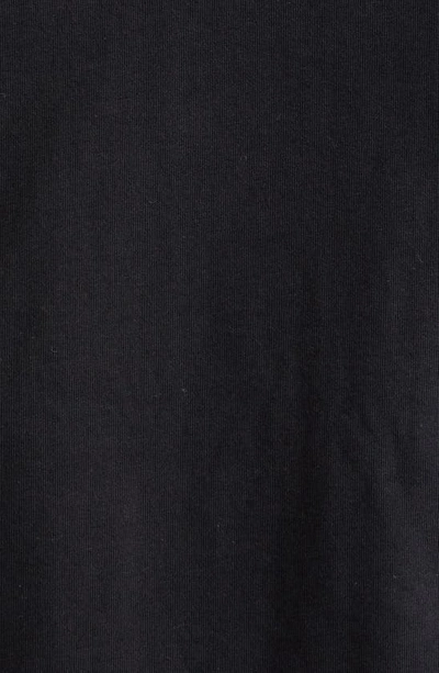 Shop Alexander Wang Essential Puff Logo Cotton Jersey Crewneck T-shirt In Black