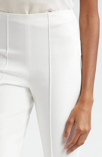 Shop Alice And Olivia Emiko Split Cuff High Waist Flare Pants In Off White