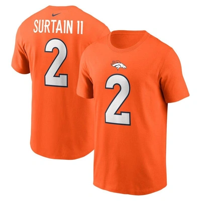 Shop Nike Pat Surtain Ii  Orange Denver Broncos  Player Name & Number T-shirt