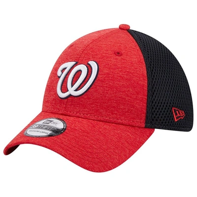Shop New Era Red Washington Nationals Shadow Neo 39thirty Flex Hat