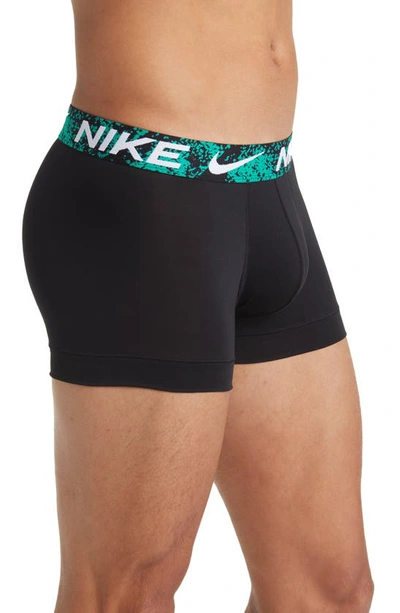 Shop Nike 3-pack Dri-fit Essential Micro Trunks In Black Multi Distress