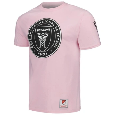 Shop Mitchell & Ness Pink Inter Miami Cf Team Trio Lockup T-shirt