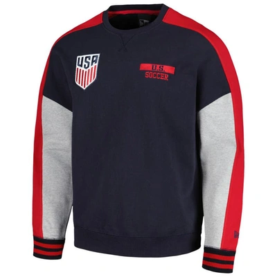 Shop 5th And Ocean By New Era 5th & Ocean By New Era Navy Usmnt Athleisure Pullover Sweatshirt