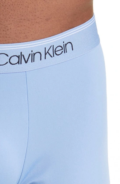 Shop Calvin Klein 3-pack Low Rise Microfiber Stretch Boxer Briefs In Blue/ Olive/ Lilac