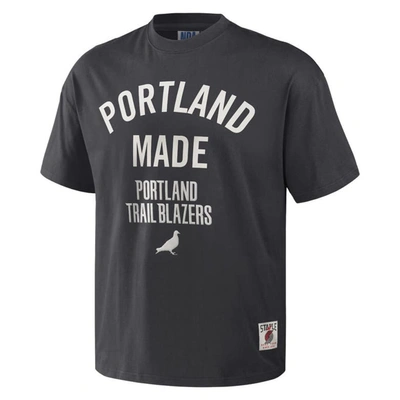 Shop Staple Nba X  Anthracite Portland Trail Blazers Heavyweight Oversized T-shirt