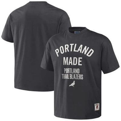 Shop Staple Nba X  Anthracite Portland Trail Blazers Heavyweight Oversized T-shirt