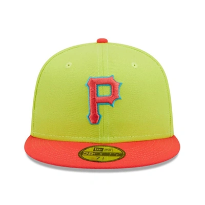 Shop New Era Green/red Pittsburgh Pirates 1979 World Series Cyber Highlighter 59fifty Fitted Hat