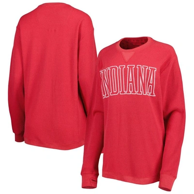 Shop Pressbox Crimson Indiana Hoosiers Surf Plus Size Southlawn Waffle-knit Thermal Tri-blend Long Sleeve