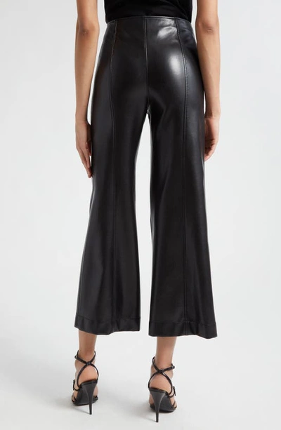Shop Cinq À Sept Azure Wide Leg Faux Leather Pants In Black