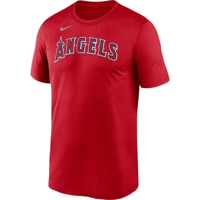 Shop Nike Red Los Angeles Angels Wordmark Legend Performance Big & Tall T-shirt