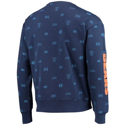 Shop Tommy Hilfiger Navy Chicago Bears Reid Graphic Pullover Sweatshirt