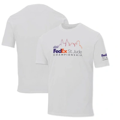 Shop Ahead White 2023 Fedex St. Jude Championship Chapman Skyline T-shirt