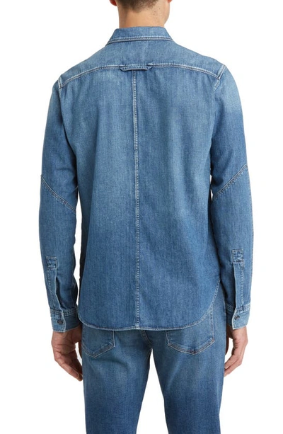 Shop Citizens Of Humanity Cairo Denim Button-up Utility Shirt In Recess