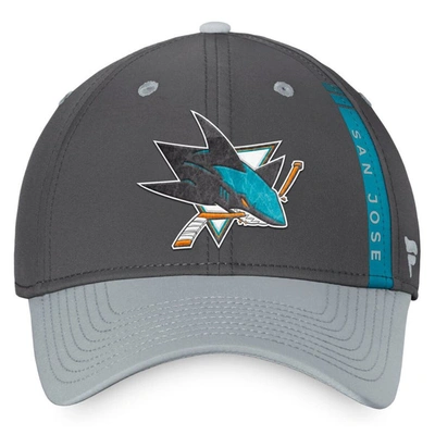 Shop Fanatics Branded Charcoal/gray San Jose Sharks Authentic Pro Home Ice Flex Hat