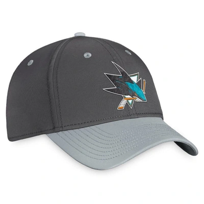 Shop Fanatics Branded Charcoal/gray San Jose Sharks Authentic Pro Home Ice Flex Hat