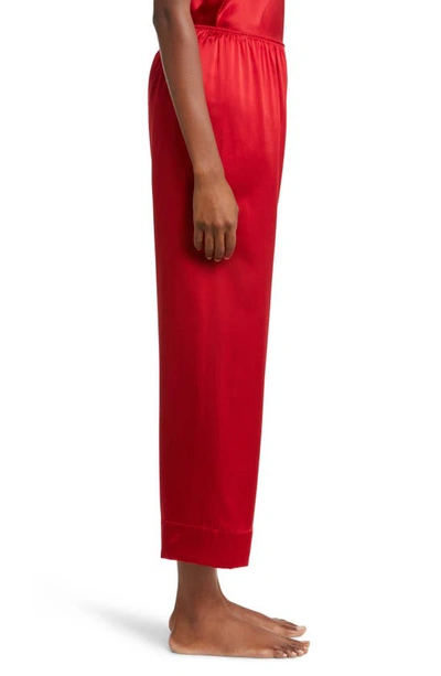 Shop Simone Perele Dream Satin Pajama Pants In Tango Red