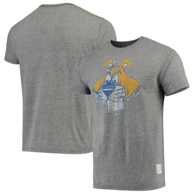 Shop Retro Brand Original  Heathered Gray Pitt Panthers Vintage Logo Tri-blend T-shirt In Heather Gray