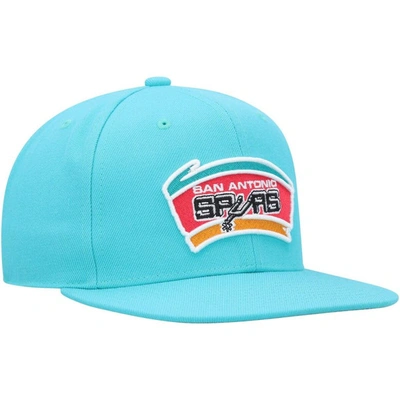 Shop Mitchell & Ness Teal San Antonio Spurs Hardwood Classics Mvp Team Ground 2.0 Fitted Hat