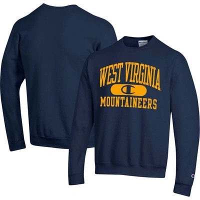 Shop Champion Navy West Virginia Mountaineers Arch Pill Sweatshirt
