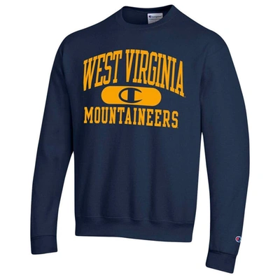 Shop Champion Navy West Virginia Mountaineers Arch Pill Sweatshirt