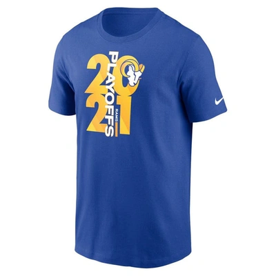 Shop Nike Royal Los Angeles Rams 2021 Nfl Playoffs Bound T-shirt