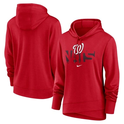 Shop Nike Red Washington Nationals Diamond Knockout Performance Pullover Hoodie