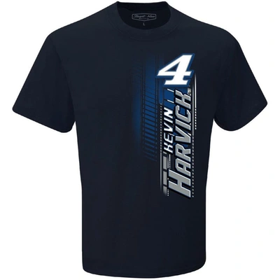 Shop Stewart-haas Racing Team Collection Navy Kevin Harvick Name & Number T-shirt In Blue