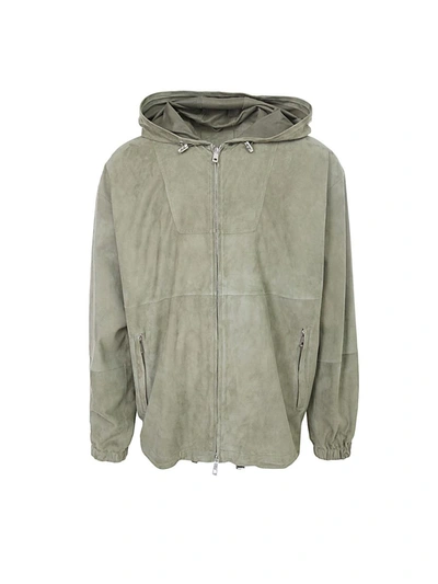 Shop Desa 1972 Suede Jacket With Hood Clothing In Green