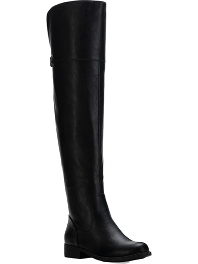 Shop Sun + Stone Allicce Womens Zipper Round Toe Over-the-knee Boots In Black