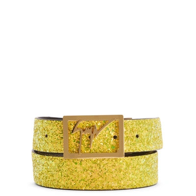 Shop Giuseppe Zanotti Belts In Yellow